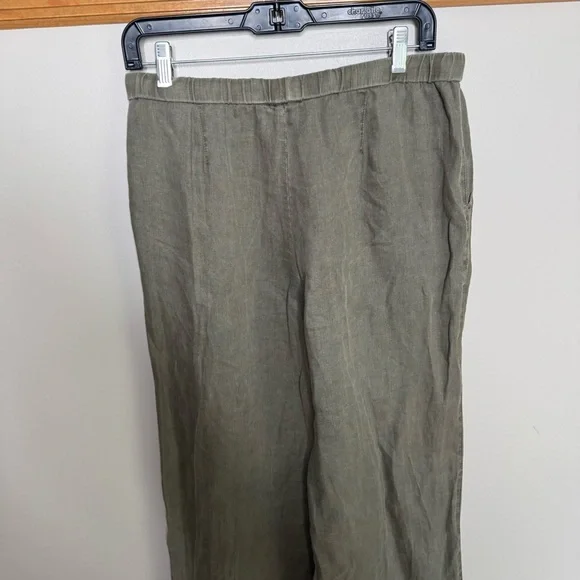 Standard James Perse Olive green linen Straight Leg Pant